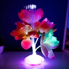 Ночник "Яркие цветы" LED от батареек 3АА h=22 см МИКС RISALUX - фото 9250443