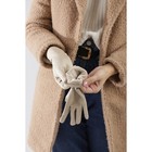 Перчатки женские, безразмерные, без утеплителя, цвет бежевый - Фото 3