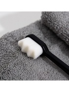 Сверхмягкая зубная щётка, 10000 щетинок, ребристая, чёрная - Фото 7