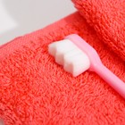 Сверхмягкая зубная щётка, 10000 щетинок, ребристая, розовая - фото 7776624