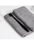 Сверхмягкая зубная щётка, 10000 щетинок, ребристая, чёрная - Фото 6