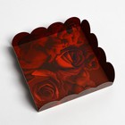 Коробка для печенья, кондитерская упаковка с PVC крышкой, «Розы», 13 х 13 х 3 см - Фото 4