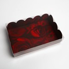 Коробка для печенья, кондитерская упаковка с PVC крышкой, «Розы», 20 х 30 х 8 см - Фото 2