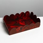 Коробка для печенья, кондитерская упаковка с PVC крышкой, «Розы», 20 х 30 х 8 см - Фото 3