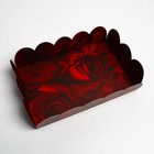 Коробка для печенья, кондитерская упаковка с PVC крышкой, «Розы», 20 х 30 х 8 см - Фото 4