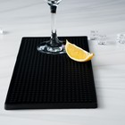Барный коврик Доляна, 30×15×0,9 см, резина, цвет чёрный - фото 4339130