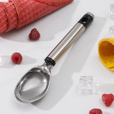 Ложка для мороженого Доляна Fargo, 19.5×4.5 см, цвет серебристый