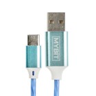 Кабель MYBIT, Type-C - USB, динамическая LED подсветка, 2 А, 1 м, только зарядка - Фото 3