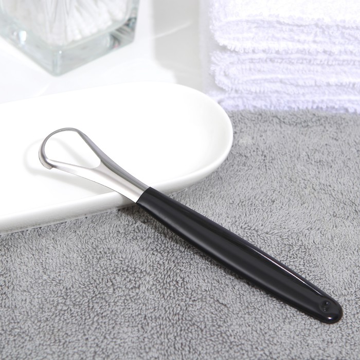 Скребок для чистки языка, чёрный - Фото 1