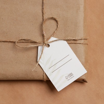 Открытка-шильдик на подарок «Поздравляю», акварельный картон 5 × 7 см