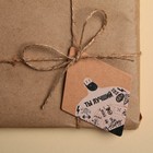 Открытка-шильдик на подарок «Ты лучший», крафт 6,3 × 8,9 см - Фото 2