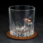 Набор "Непробиваемый", 2 стакана 200 мл с пулей, камни для виски 4 шт. в мешочке, подставка - Фото 5