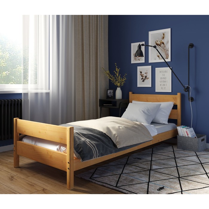 Кровать «Фрида», 80 × 190 см, массив сосны, без покрытия - Фото 1