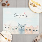 Салфетка на стол Доляна "Cat party" ПВХ 40*29см - фото 9474175
