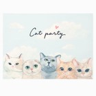 Салфетка на стол Доляна "Cat party" ПВХ 40*29см - фото 4339207