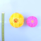 Квакающий мяч для собак большой, жёсткий, 9,5 см, жёлтый - фото 9195265