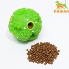 Квакающий мяч для собак большой, жёсткий, 9,5 см, зелёный - фото 9474269
