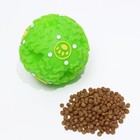 Квакающий мяч для собак большой, жёсткий, 9,5 см, зелёный - фото 9577677