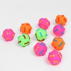 Игрушка пищащая "Шар с косточками"для собак, 8 см, оранжевая - фото 25462990