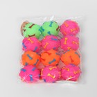 Игрушка пищащая "Шар с косточками"для собак, 8 см, оранжевая - фото 25462991