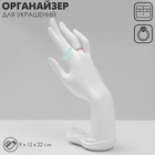 Подставка для украшений «QF. Рука», 9×12×22 см, белая - Фото 2