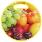 Доска разделочная пластиковая d=30 см "Фрукты и овощи", цвета МИКС - Фото 1