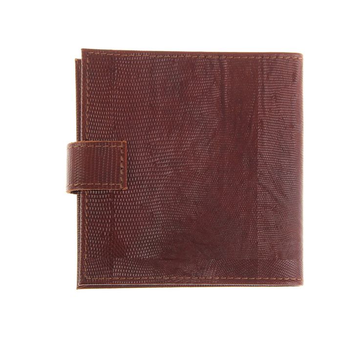 Визитница на кнопке, 16 листов, цвет коричневый 39882