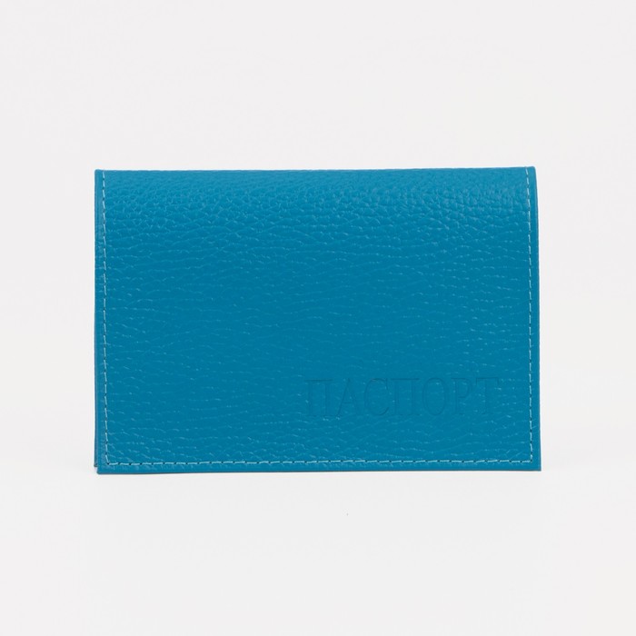 Обложка для паспорта, флотер, цвет голубой - Фото 1