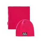 Комплект шапка и снуд для девочки, размер 46, цвет фуксия - фото 109867948
