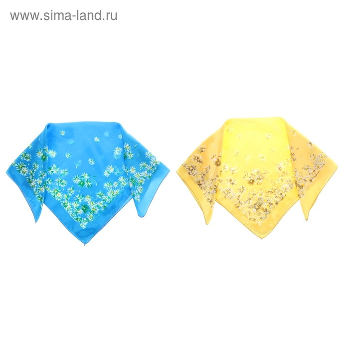 Платок женский "Ромашки", цвета МИКС - Фото 1