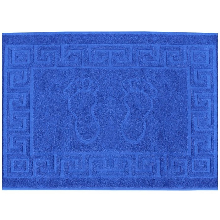 Махровое полотенце для ног, размер 50x70 см, цвет синий
