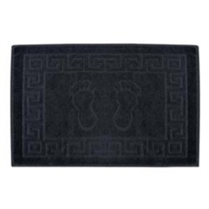 Махровое полотенце для ног, размер 50x70 см, цвет чёрный