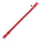 Ошейник "Лапка и кость" с бубенчиком, ширина 1,5 см, ОШ 30 см, красный - фото 6504815