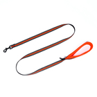 Комплект амуниции мягкий, светоотражающий, поводок 120 х 1,5 см, ОШ 35-53 см, оранжевый - Фото 9