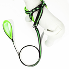 Комплект амуниции светоотражающий с мягкой шлейкой и мягкой ручкой, 1.5×120 см, ОШ 35-53, жёлтый - Фото 3