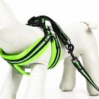 Комплект амуниции светоотражающий с мягкой шлейкой и мягкой ручкой, 1.5×120 см, ОШ 35-53, жёлтый - Фото 4