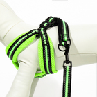 Комплект амуниции светоотражающий с мягкой шлейкой и мягкой ручкой, 1.5×120 см, ОШ 35-53, жёлтый - Фото 6