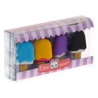 Набор фигурных ластиков «Вкусняшки», 4 штуки, МИКС - Фото 6