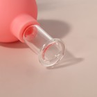 Банка вакуумная для массажа, стеклянная, d=1.5/2.5 см, розовая - Фото 3