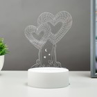 Светильник сенсорный "Два сердца" LED 3 цвета от USB - Фото 3