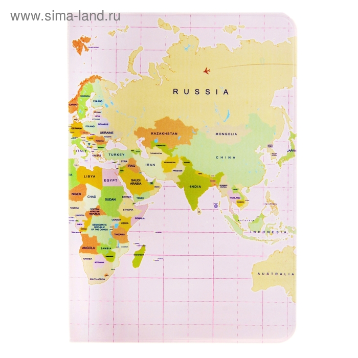 Обложка для паспорта "Карта мира" - Фото 1