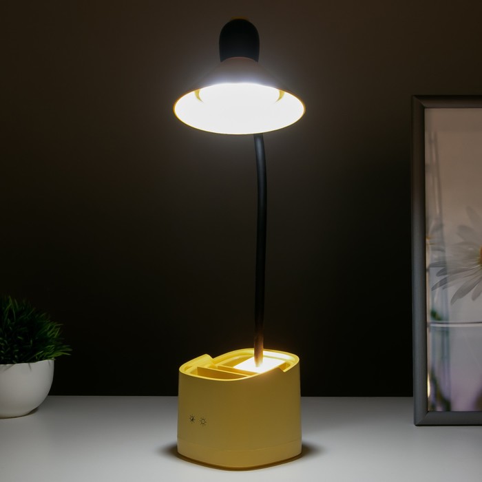 Настольная лампа сенсорная 16848/1YL LED 2Вт USB АКБ желтый 9,5х9,5х38 см RISALUX - фото 1907338777