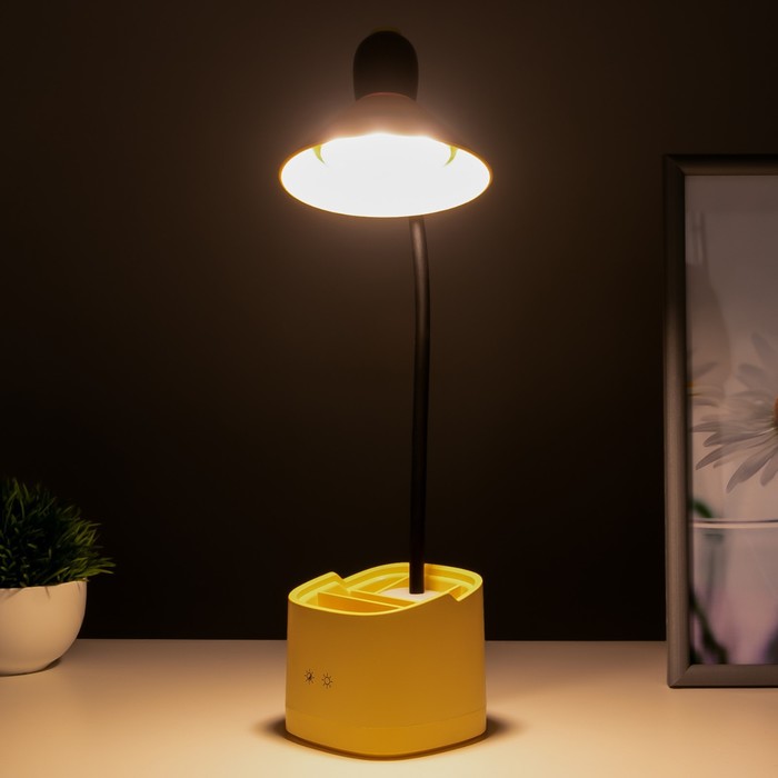 Настольная лампа сенсорная 16848/1YL LED 2Вт USB АКБ желтый 9,5х9,5х38 см RISALUX - фото 1907338779