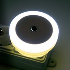 Ночник "Круг" LED реагирует на темноту, белый 6,5х6,5х5 см RISALUX - Фото 3