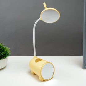 Настольная лампа "Ушки" LED 2 Вт USB АКБ желтый 7х11,5х30 см