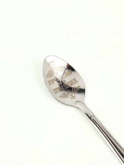 Ложка чайная с гравировкой «Настоящему герою», h=14 см