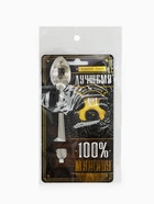 Ложка чайная с гравировкой «100% мужику», 14×3 см - Фото 7