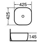 Раковина GROSSMAN GR-3019, 425 х 425 мм, отдельно стоящая, белый - Фото 4