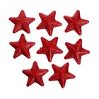 Фигурка для поделок и декора «Звезда», набор 8 шт, размер 1 шт: 6×6×3 см, цвет красный - фото 6504953