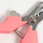 Когтерез боковой малый эконом, 12 х 4,5 х 1,4 см, розовый - фото 6504959
